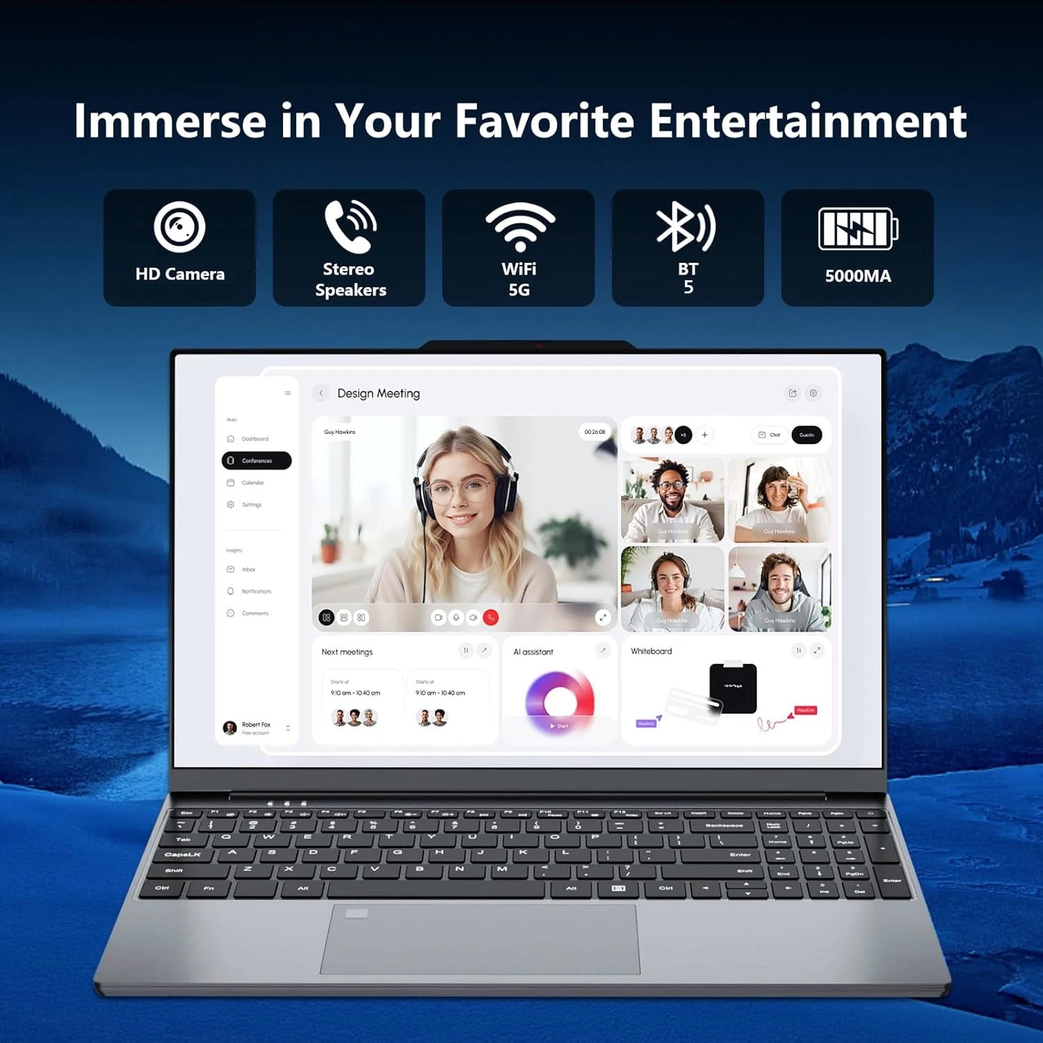 15.6 inch laptop Core i9 9900 Windows 11 Pro 16GB DDR4 1TB 2TB SSD Office Study Business Notebook Computer Gaming Pc Gamer