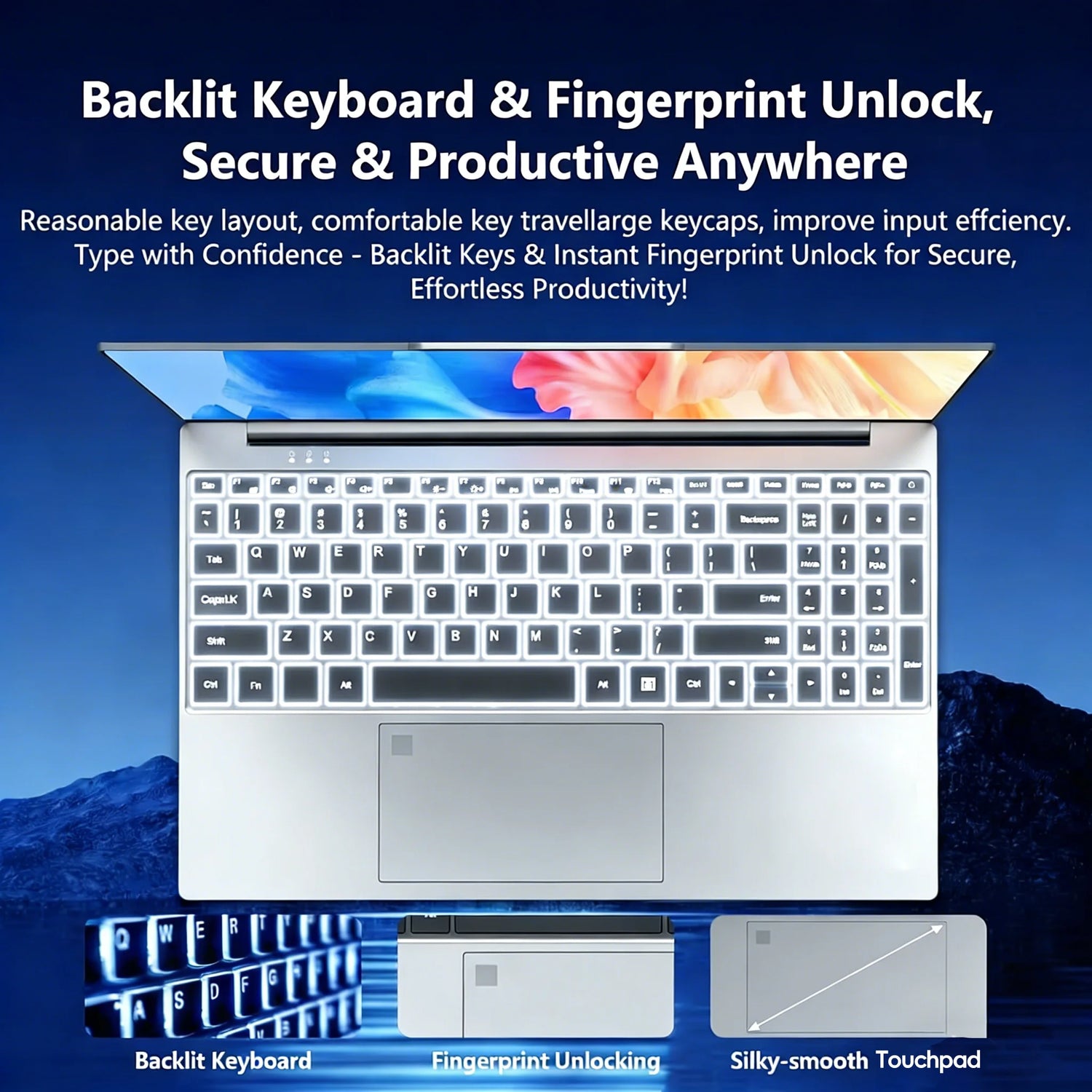 Offcie laptop Intel Core i9-9900 Windows 11 Pro Laptops 16GB RAM 1TB SSD Office Gamer Study notebook Computer PC