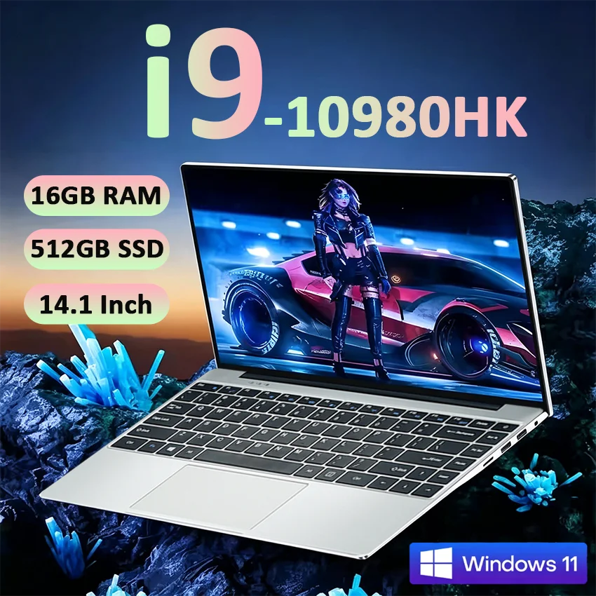 New Arrival Windows 11 i9 Laptop Intel Core i9 10980HK Gaming Laptops Bag 16GB DDR4 1TB SSD Notebook PC Gamer Computer Notebook