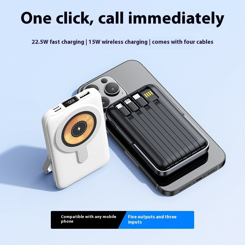 Magnetic Self-contained Bracket Power Bank Large Capacity