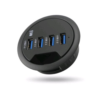USB3.0 Hub 4 Port Data  Charging, Can Read Data Rechargeable, Line Length 80cm, With External Power Interface