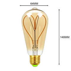 Led Bulbs Vintage Light Bulb G125 Stone Big Globe Bulb 4W Dimmable 220V 110V Led