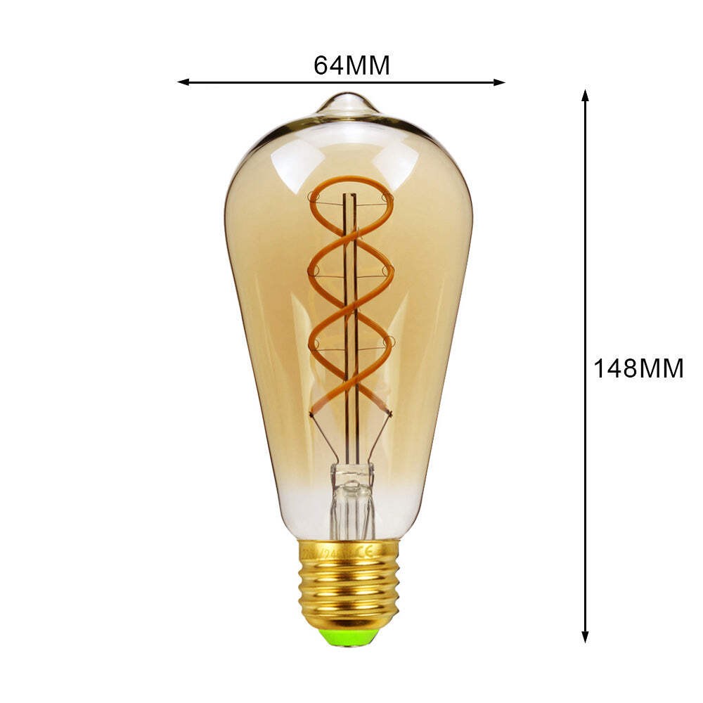 Led Bulbs Vintage Light Bulb G125 Stone Big Globe Bulb 4W Dimmable 220V 110V Led