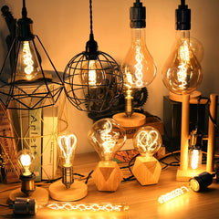 Led Bulbs Vintage Light Bulb G125 Stone Big Globe Bulb 4W Dimmable 220V 110V Led