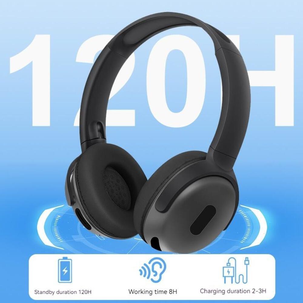 Foldable Wireless Headphones Bluetooth Sports Earphones Hifi Stereo Noise Cancel