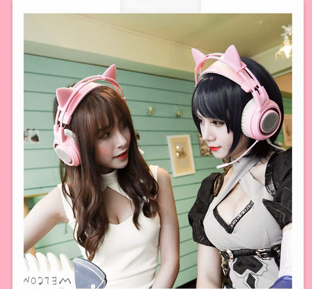 G951 Gaming Headset USB 7.1 Virtual Surround Sound Headsets LED Cat Ear Headphon