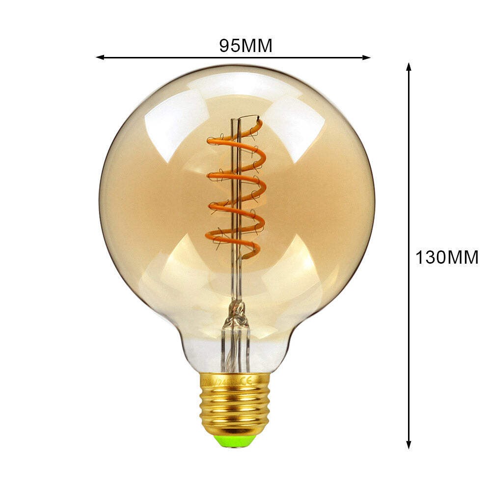 Led Bulbs Vintage Light Bulb G125 Stone Big Globe Bulb 4W Dimmable 220V 110V Led