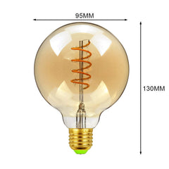 Led Bulbs Vintage Light Bulb G125 Stone Big Globe Bulb 4W Dimmable 220V 110V Led