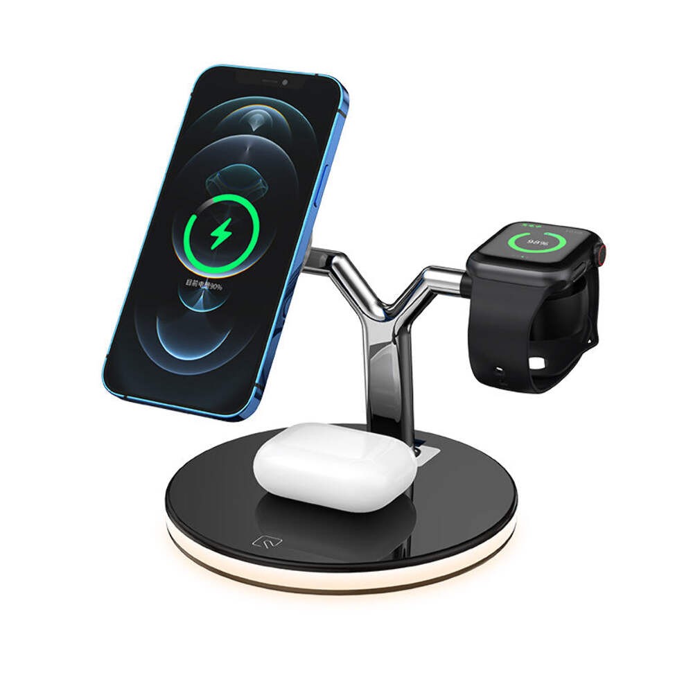 Compatible with Apple, 3 In 1 Magnetic Wireless Charger 15W Fast Charging Statio