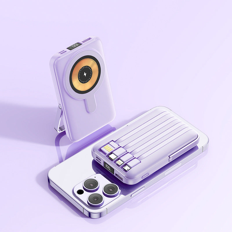 Magnetic Self-contained Bracket Power Bank Large Capacity