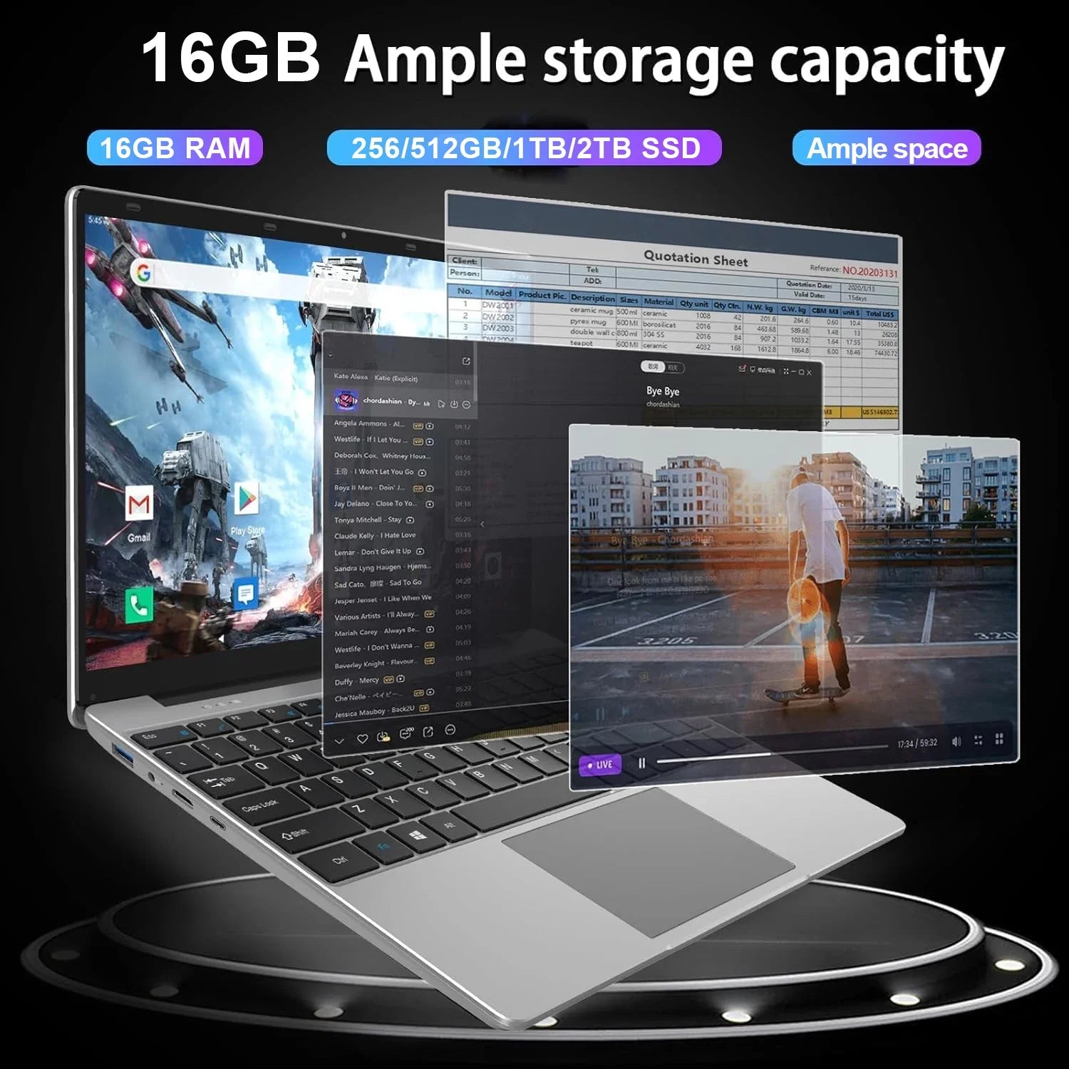 Gaming Laptop Windows 11 Pro  Intel core i9 10980hk 16GB RAM 1/2TB SSD 1920*1080 Notebook computer Office notebook laptop