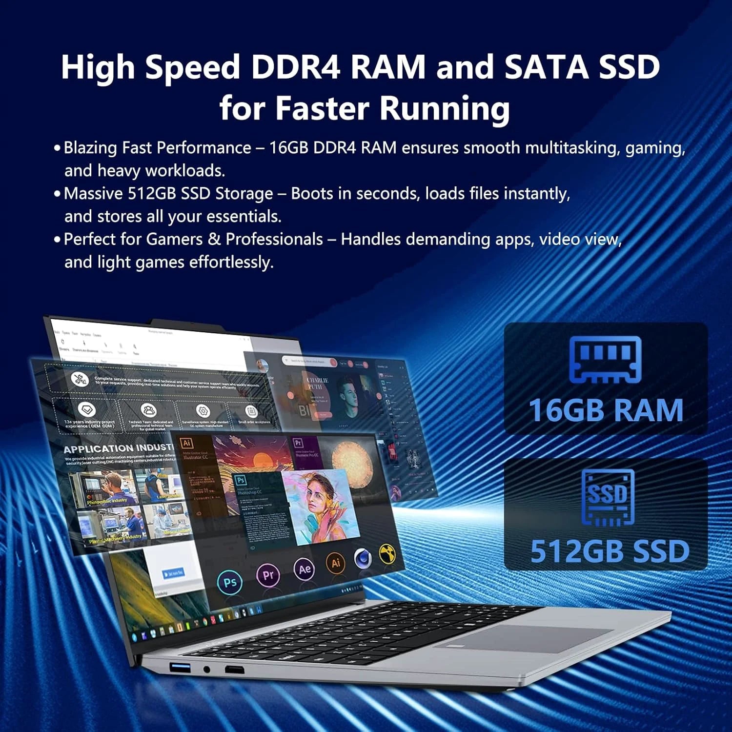 15.6 inch laptop Core i9 9900 Windows 11 Pro 16GB DDR4 1TB 2TB SSD Office Study Business Notebook Computer Gaming Pc Gamer