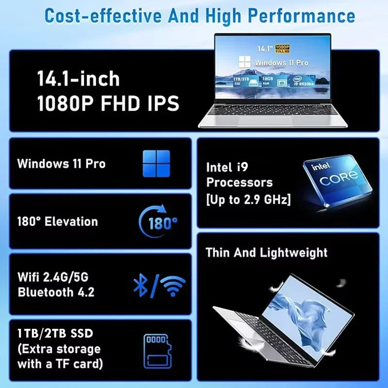 New Arrival Windows 11 i9 Laptop Intel Core i9 10980HK Gaming Laptops Bag 16GB DDR4 1TB SSD Notebook PC Gamer Computer Notebook
